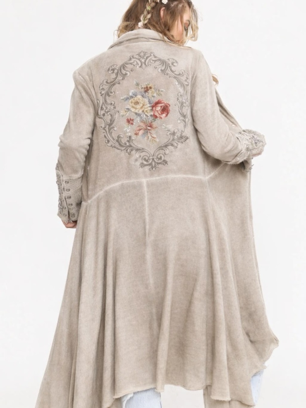 NWT Aratta silent Journey heart of autumn coat taupe Women's Jacket Outerwear M
